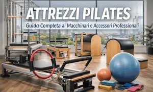 Attrezzi Pilates professionali: reformer, cadillac, barrel e accessori per un allenamento completo.