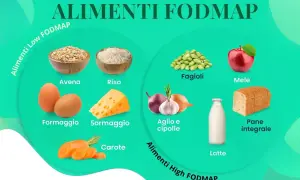 Elenco alimenti che non fermentano nell'intestino: avena, riso, formaggio, carote, fagioli, mele, aglio, cipolle, latte, pane integrale.