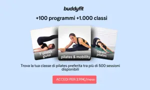 Buddyfit offre oltre 1000 classi di pilates, tra cui glutei, mobility e cardio. Scopri i pro e contro del pilates per trovare la tua sessione ideale.