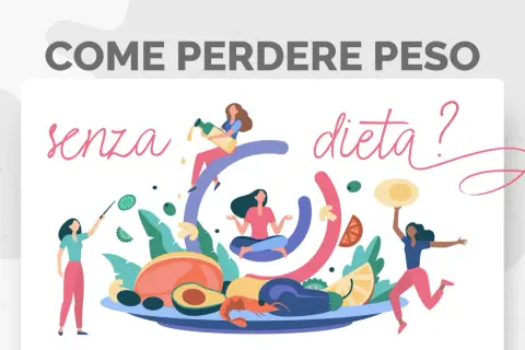 Come perdere peso senza dieta: donne in armonia con cibo sano e benessere.