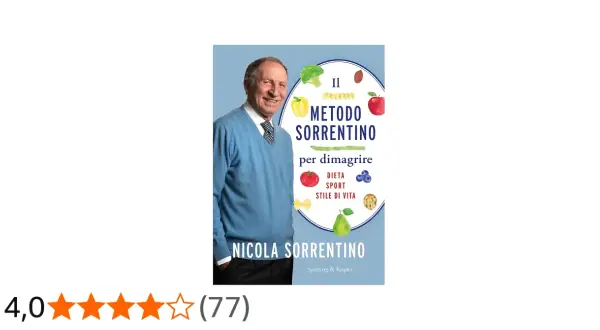 Copertina libro "Il Metodo Sorrentino" per dimagrire 5 kg. Nicola Sorrentino, dieta, sport, stile di vita.