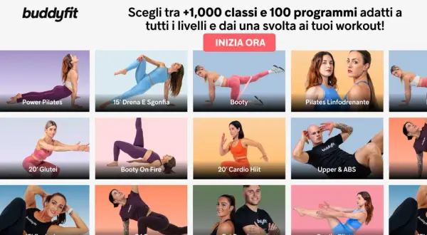 Allenamenti Buddyfit: Power Pilates, Booty, Upper & ABS, Cardio Pilates e altro. Scopri cosa significa core con esercizi mirati.