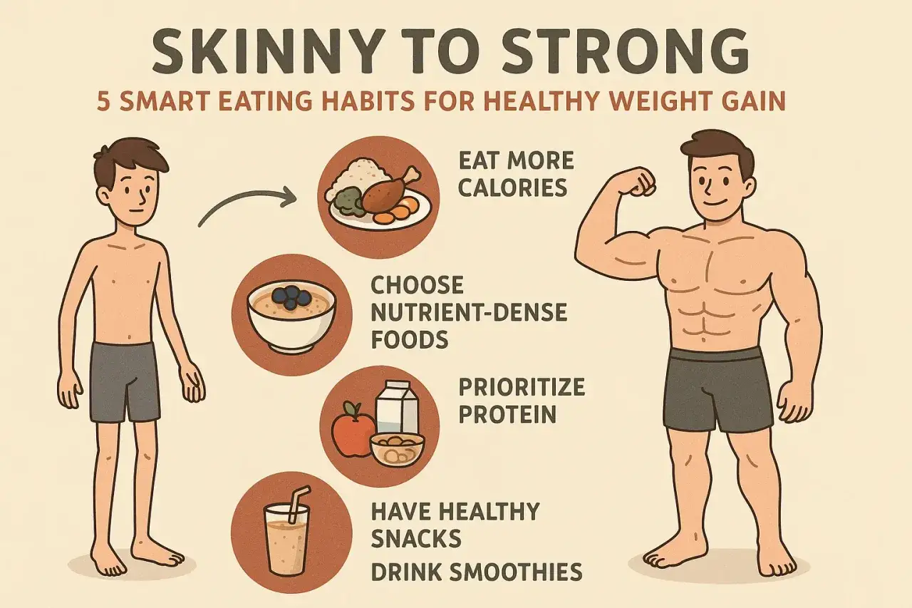 Guida per chi ha un metabolismo veloce: come prendere peso con 5 abitudini alimentari intelligenti per aumentare la massa muscolare.