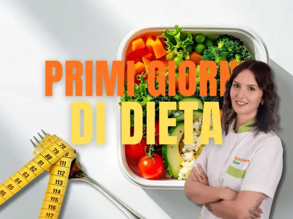 Nutrizionista con un pasto sano e un metro da sarta: inizia la tua dieta semplice per perdere 3 kg.
